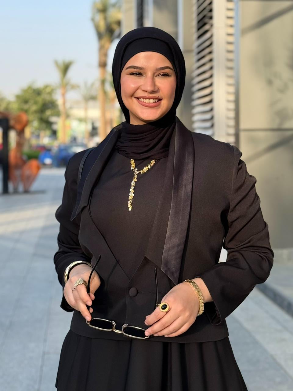 فستان كلوش بجاكيت ستان